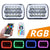 RGB Halo Rectangle 5x7 Headlights for Jeep YJ XJ GMC Ford Truck Van