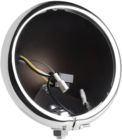 Motorcycle 5-3/4" 5.75 Inch LED Headlight Housing Bucket Mounting Bracket for Harley