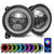9 inch Diamond Series RGB Halo LED Headlight For 2018-2023 Jeep Wrangler JL/JLU (2 Doors/4 Doors) Jeep Gladiator JT