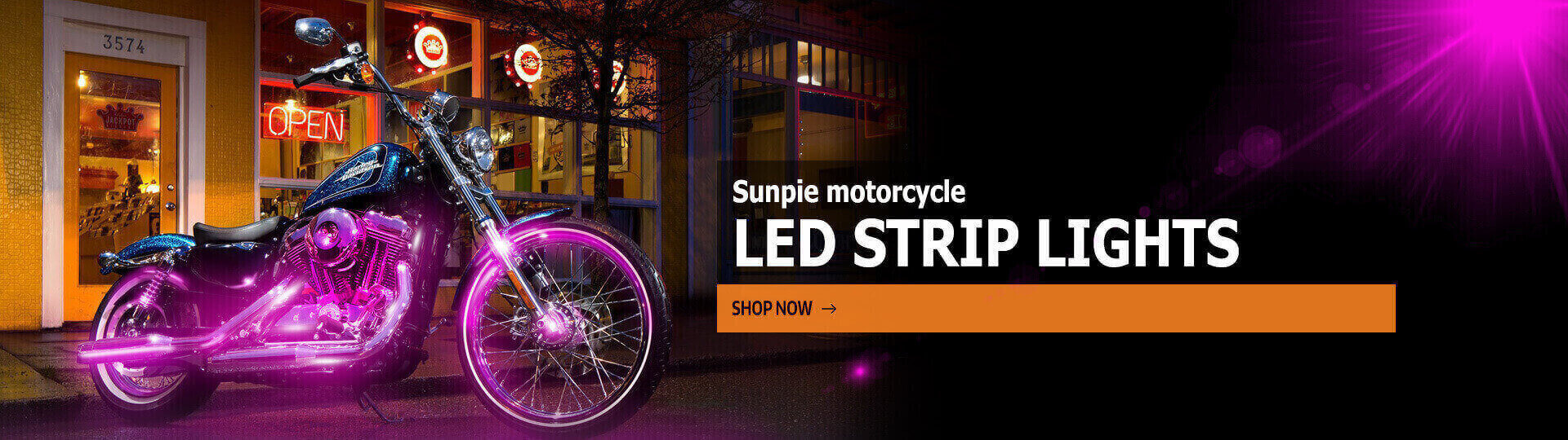 LED strip lights for motorcycles and accessories