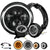 7" LED Headlights & 4" LED Passing Lights & Mounting brackets with Halo DRL Turn Signal For Harley