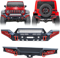 Jeep Wrangler Front and Rear Bumper Combo for 2018-2023 Wrangler JL/JLU 2 Door /4 Door