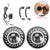 7" RGB 3D LED Lens Halo Rotating Headlights For 1997-2023 Jeep Wrangler TJ LJ JK JKU JL JLU (2pcs/set)
